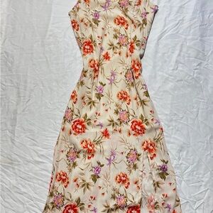 American Eagle Outfitters Floral Maxi Dress - Cream and Red